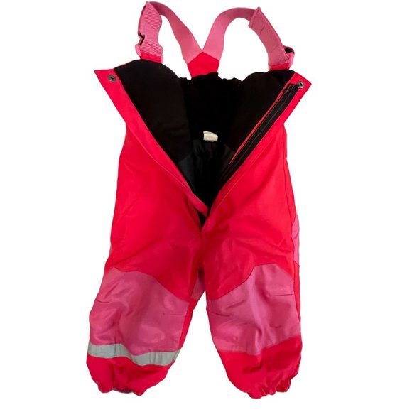 H&M Overall Ski/Snow Suit 12-18 Months Only Used Once Pink/Red Adjustable - Picture 5 of 13